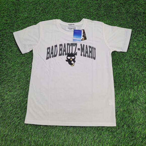 Sanrio Badtz-Maru Shirt Womens M/L 20x25 White Japanese Penguin - Picture 1 of 14